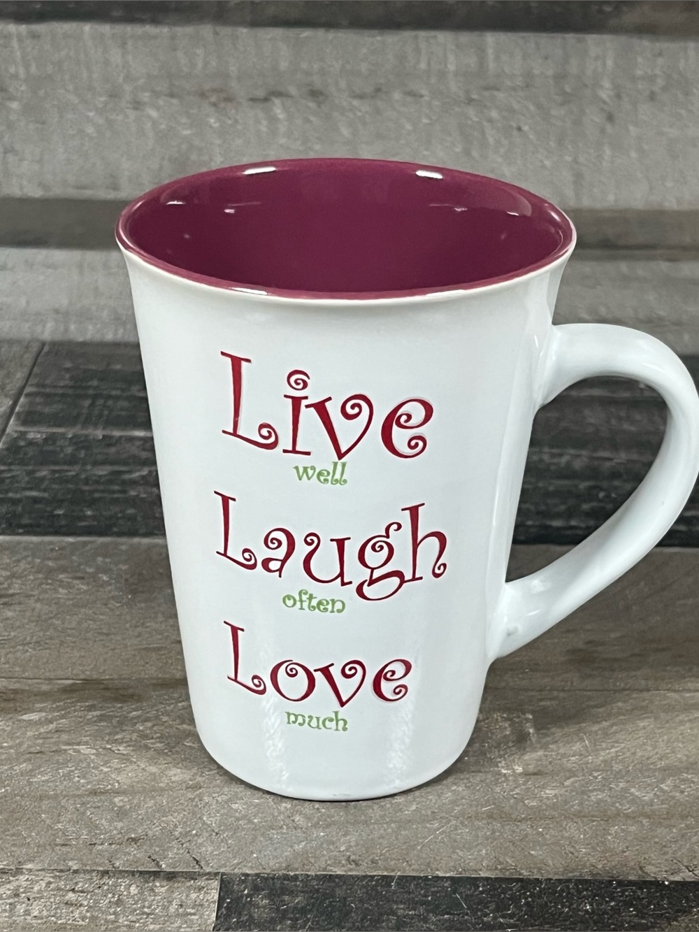 Vintage Mug Mulberry Home Collection Coffee Latte Ceramic Inspirational